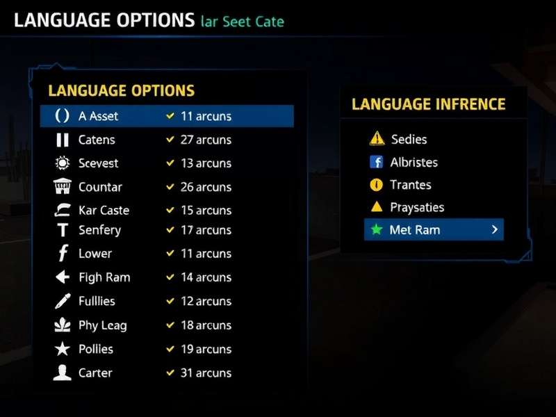 Nightfall Assault Language Options